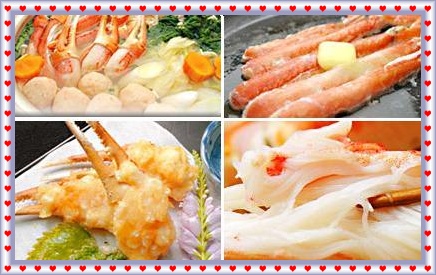 いろいろな調理で食べられるズワイガニの足
